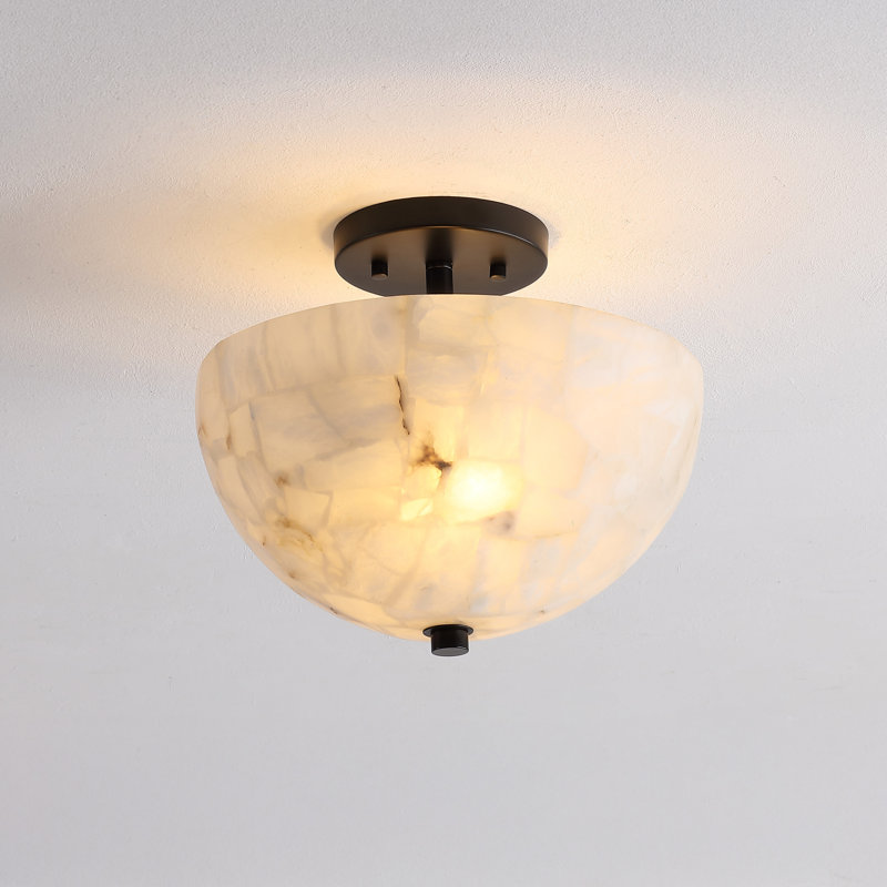 Diem Semi Flush Mount, Matte Black
