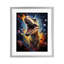 «Dinosaur with Planets», reproduction encadrée sous verre, design by Creative Studio-899309456-899309467