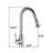 Pull Down Single Handle  Kitchen sink Faucet in Chrome-111996129