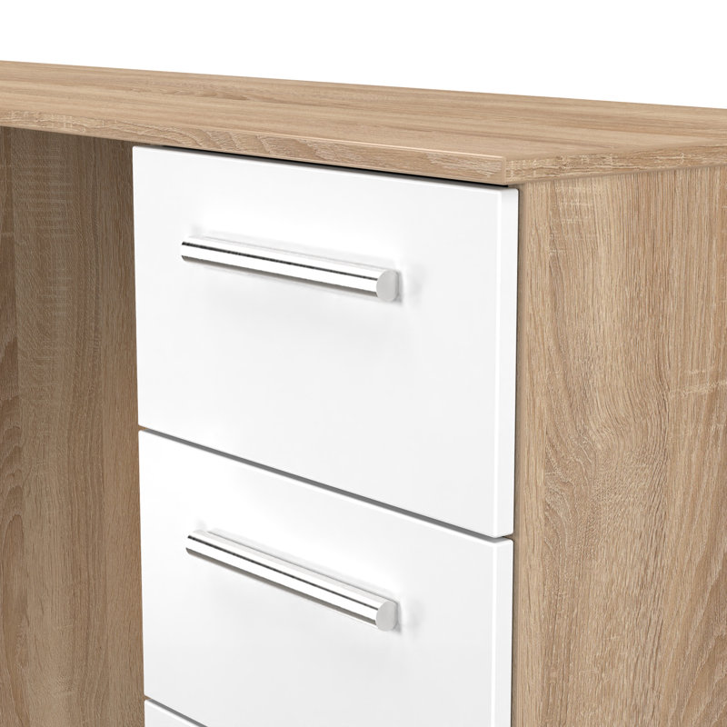 Fully Assembled Chesler Dressing Table, White Gloss Bardolino