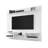 Plaza 64" Modern 6-Shelf Floating Entertainment Center for TVs up to 50" in White-1696950480