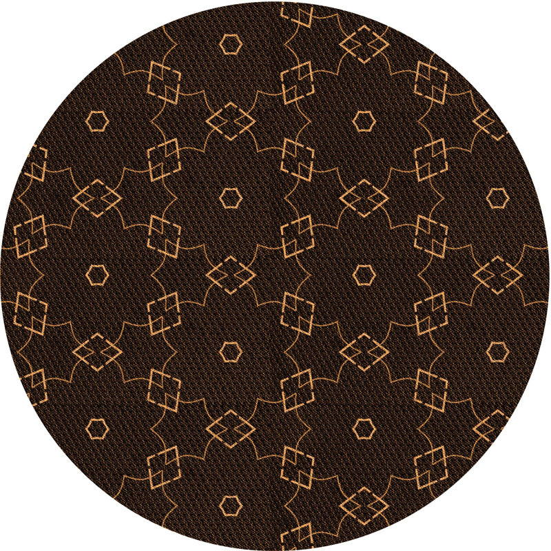 Geometric Indoor Rug, Round 4'