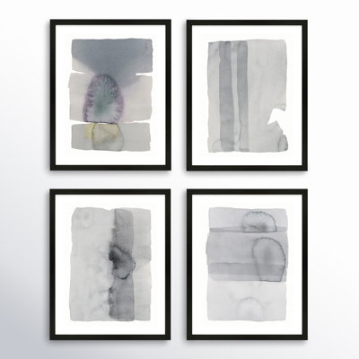 Gray On Gray Set Of 4 by Jacques Pilon