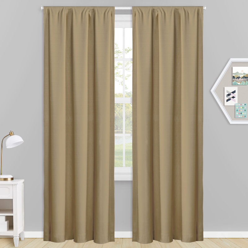 Morelock Blackout Curtain Pair, Honey