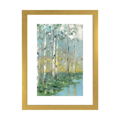 «Birch Reflections III» par Sally Swatland - reproduction d'art
