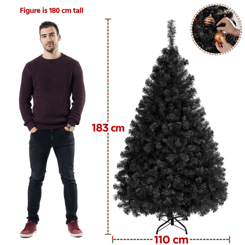 Artificial Spruce Christmas Tree, 6'