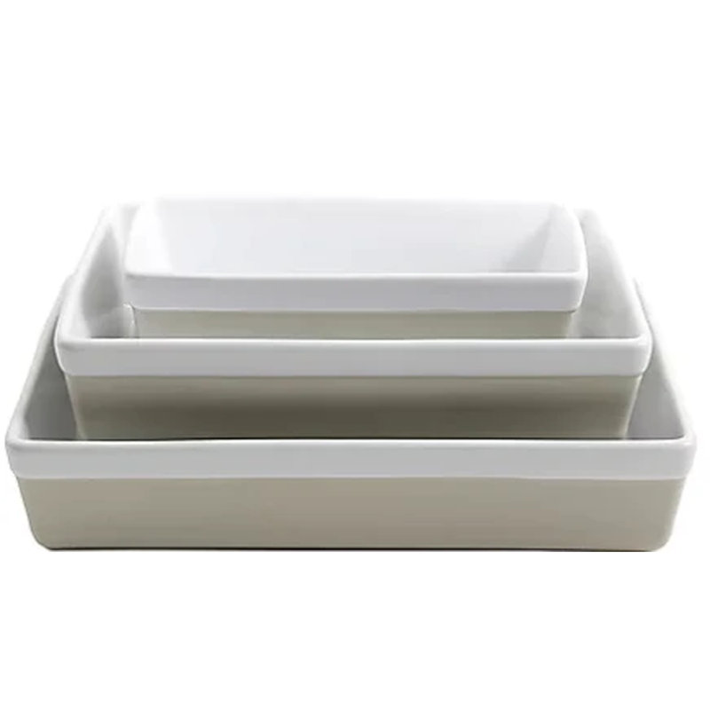 Ensemble de plats en grès 3 pièces Martha Stewart, gris