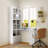 L-Shaped Computer Desk with Bookshelf , 76" Height Executive Desk with Hutch for Living Room and Office-1391573412