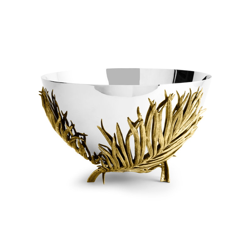 Palm Bowl, 8"H x 13"W x 13"D