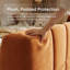 Velvet Upholstered Low Profile Floor Bed with Guardrail, Hidden Feet-1898205012