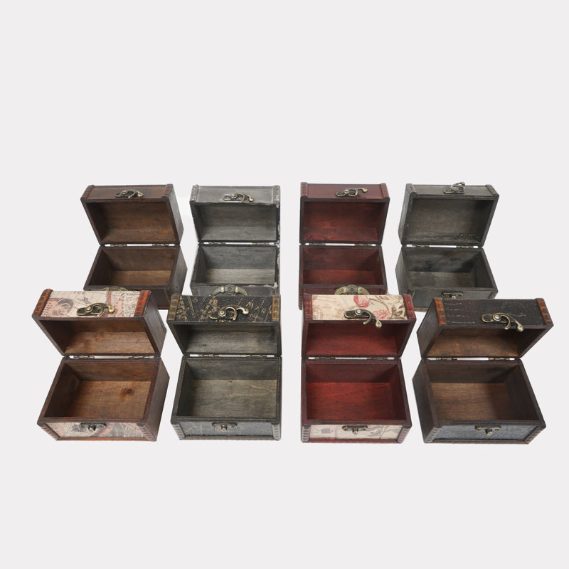 8 Piece Faux Leather Decorative Box Set