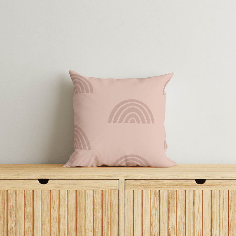 Plain Bows Match Throw Pillow, 18"H x 18"W, Pink