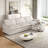 Upholstered Sofa Couch With Ottoman-1837163125