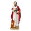 Figurine de 20 cm représentant saint Luc, apôtre et disciple de Jésus, avec un bœuf.-133680847