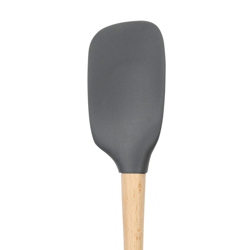 Cuillère en silicone Tovolo Flex-Core avec poignée en bois naturel pour la cuisson et la cuisson