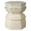 18 in. H Glossy Cream Hexagon Ceramic Garden Stool