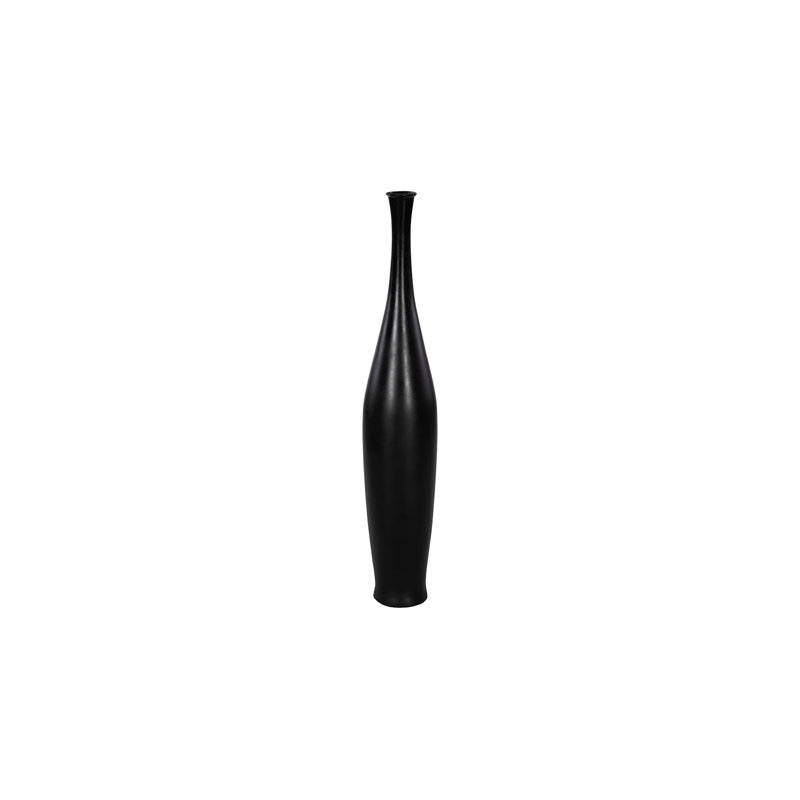 Trumpet Vase, Large, Matte Black, 44" H x 8" W x 8" D