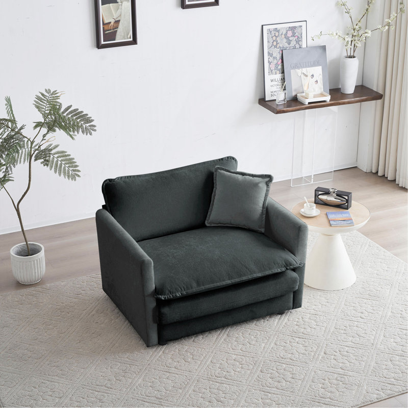 Fauteuil de salon rembourré Comfy, Gris