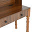 Bureau rétro 47 po avec ports de charge et armoire à huche (tabourets non inclus)