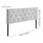 Light Grey Full Size Headboard, Diamond Tufted Headboard For Full Size Bed, Headboards With Steel Frame, W 56.3 X H (35.6-47.4) In, Adjustable Height