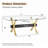 71" Tempered Glass & Metal Rectangular Dining Table-981573799