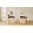Avenley 24" Modern Nightstand with LED Light & Charging Station, 2 Handleless Drawers End Table with Open Shelf, Curved Profile, Side Table for Bedroom, Living room-700862546-700862544