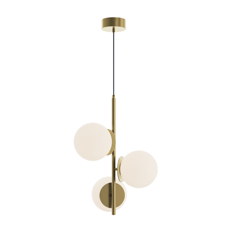 Suspension DEL - Lumière Laiton Antique, Laiton clair antique