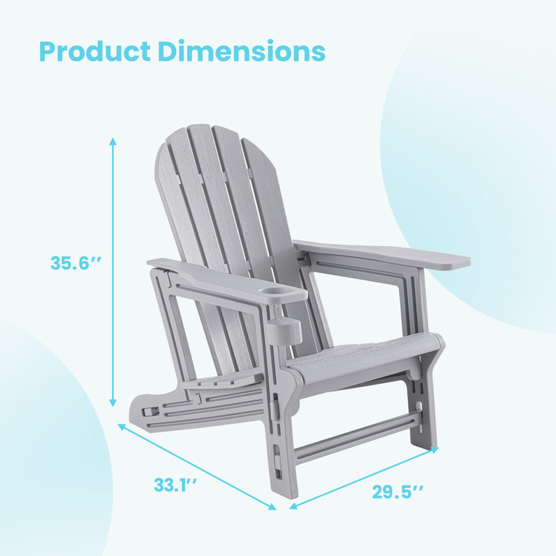 HDPE Folding Adirondack Chair