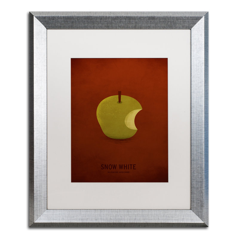 « snow white », art encadré Christian Jackson, H 20 po x l 16 po x P 0,5 po, Blanc