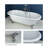Kingston Brass Aqua Eden 66-Inch Cast Iron Oval Double Ended Clawfoot Tub (7-Inch Faucet Drillings)-11174054