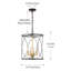 Luminaire suspendu rond en fer 4 lumières à intensité variable