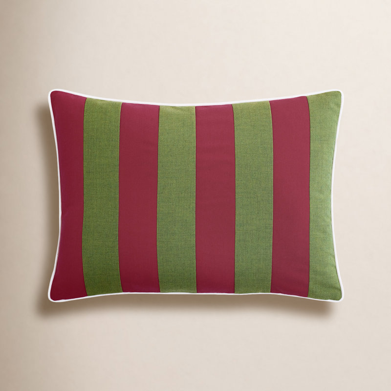 Housse de coussin rectangulaire pour l'extérieur Alameda, Porche mousse / voile fuchsia