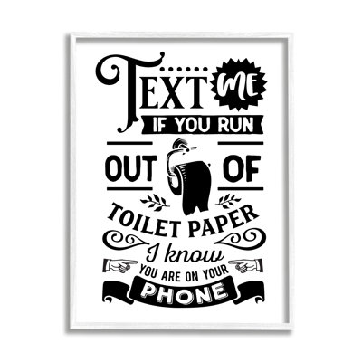 " Text For Toilet Paper Vintage Text Bathroom Sign " by Lettered And Lined
