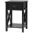 Herlef Nightstand Sofa Side End Table X-design W/ Shelf Drawer-692082271