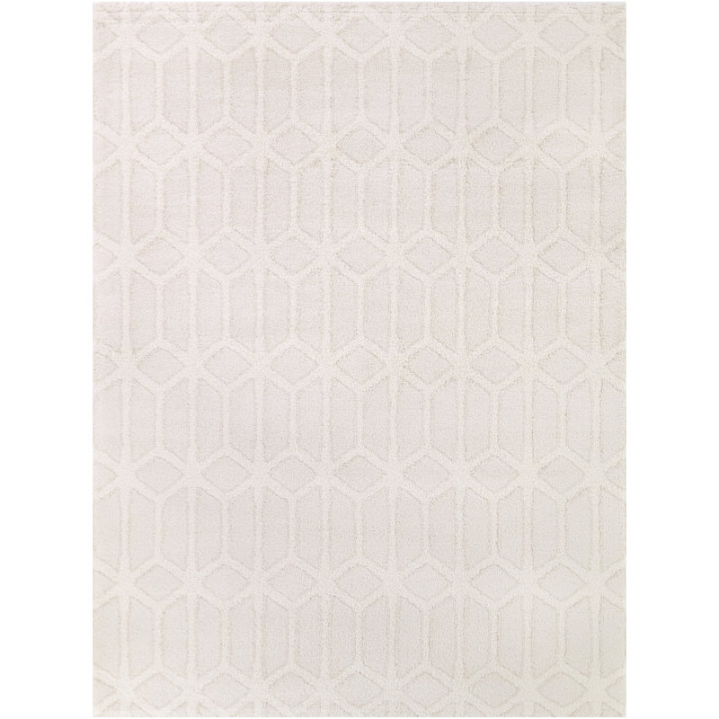 Ardan Beige Modern Luxe Area Rug, Rectangle 5'3" x 7'