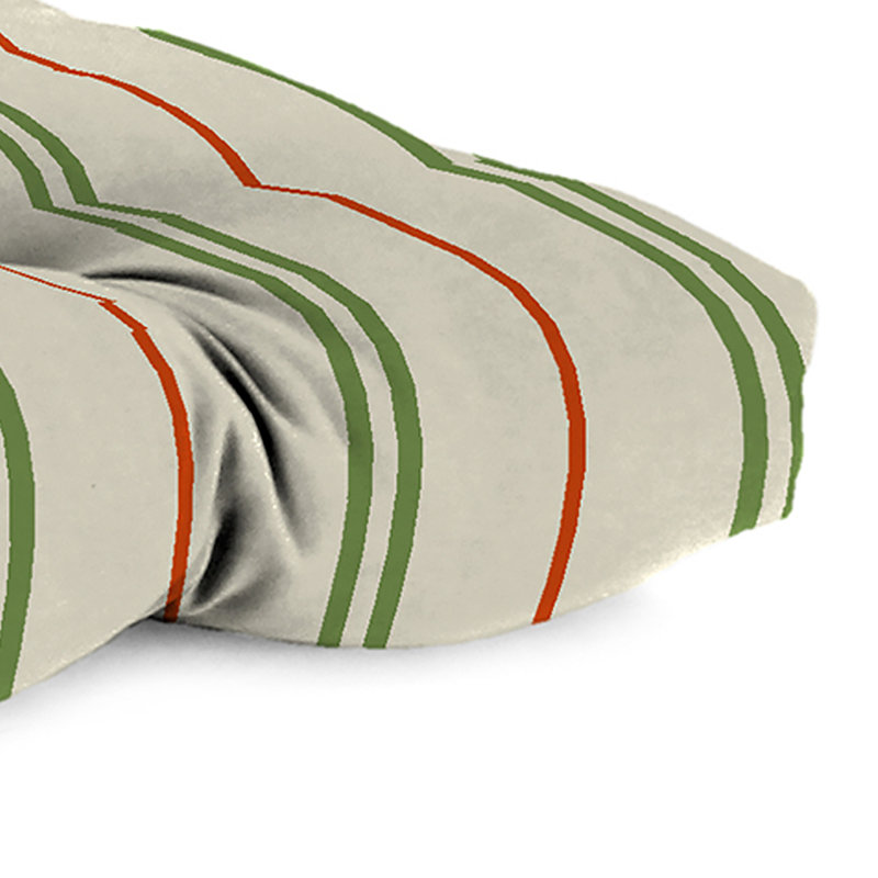 Sunbrella 44" x 18" Contoured Outdoor Wicker Bench Cushion, Clique Fresco