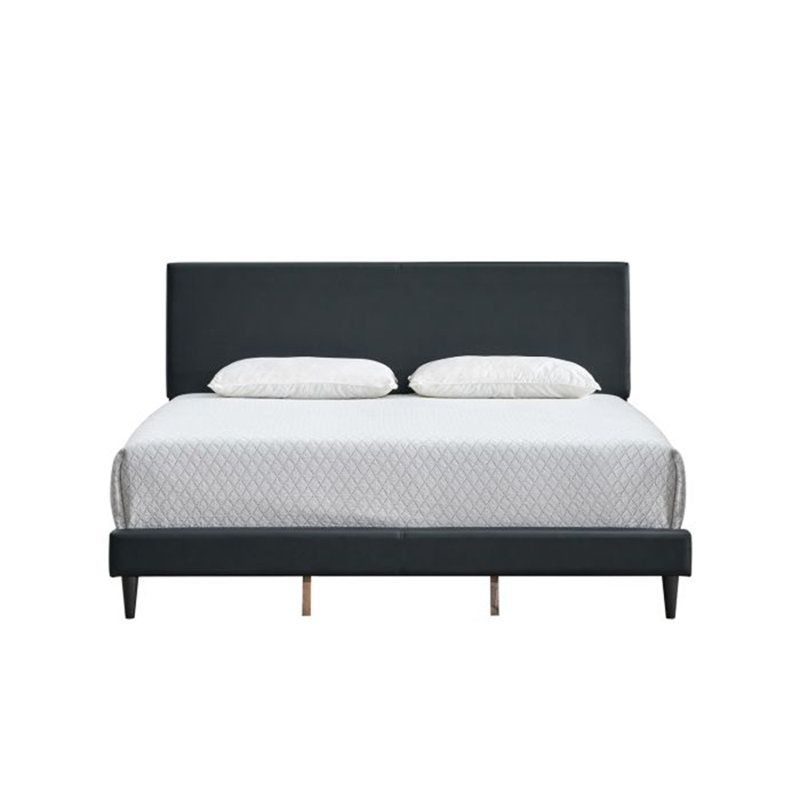 Très grand lit Baron (matelas non inclus), Noir, Très grand