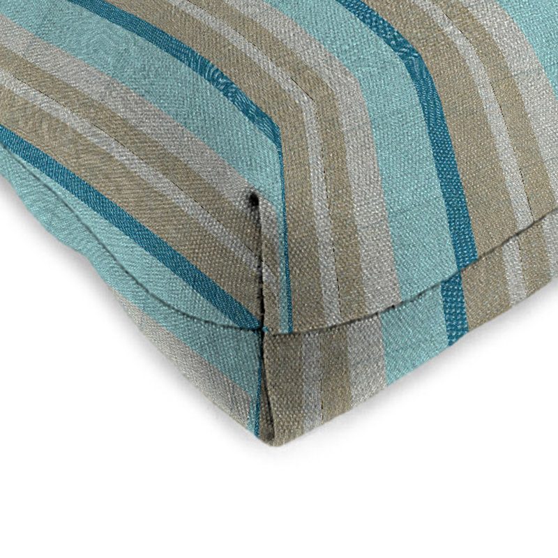 Contoured Outdoor Wicker Seat Cushion, Gateway Mist Polyester