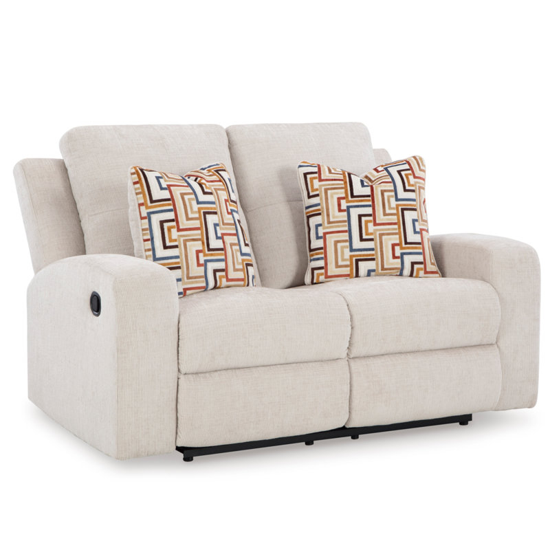 Senora Reclining Loveseat, White