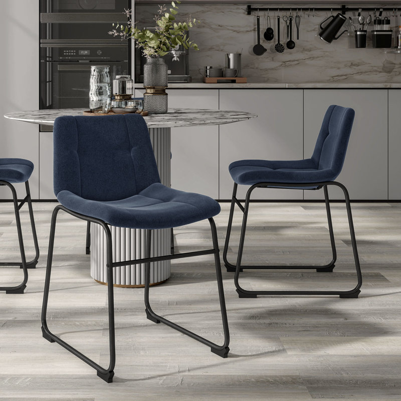 Bexhill Chenille Dining Chair, Blue