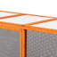 3 plateformes de saut amovibles avec toit imperméable - Toit de volière orange et planches rebondissantes