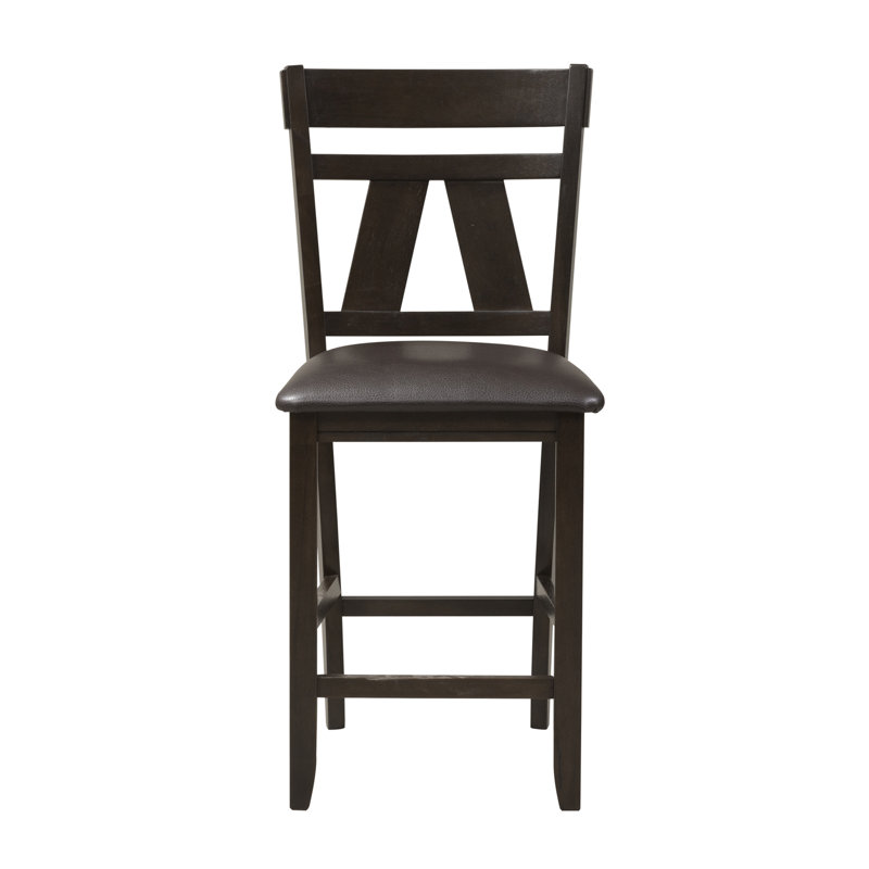 Aljona Upholstered Counter Stool with Solid Wood Frame