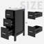12" Freestanding Bathroom Side Cabinet with 3 Drawers-1454287364