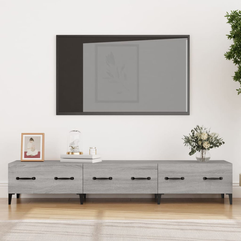 Jaleyza TV Cabinet 150x34,5x30 cm Engineered Wood, Concrete Grey