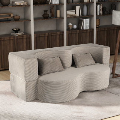 Upholstered 33.49 " Microfiber / Microsuede Sofa Bed
