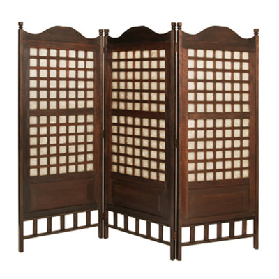 Capice 70'' W x 64'' H 3 - Panel Solid Wood Folding Room Divider