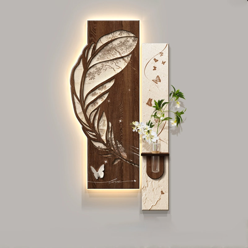 Nut-brown + White Rectangle Sandstone Wall art, 42.13" H x 23.62" W x 1.97" D, Nut-brown/White