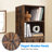 4-Tier Bookshelf With Door - Wooden Storage Bookcase, Display Cabinet For Home & Office, Brown-406047006-406046993