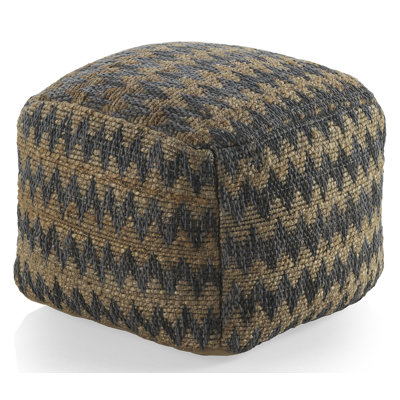 Dearth 45cm Wide Square Chevron Pouffe Ottoman
