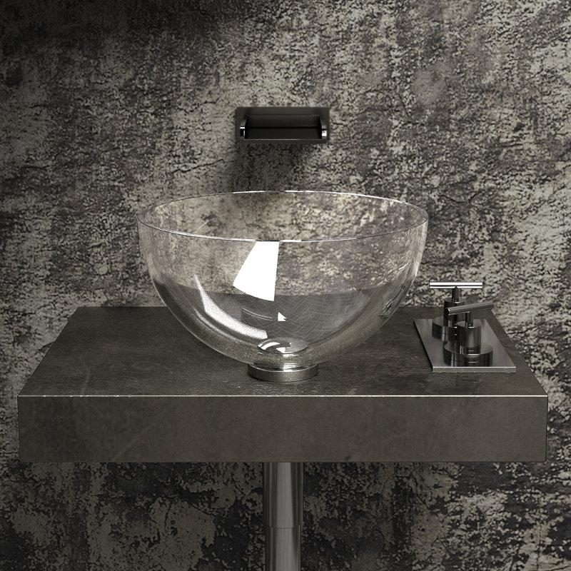 Emisfero 13.3'' L Bathroom Sink, Transparent